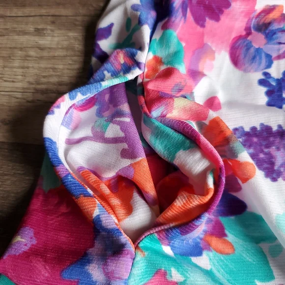 Floral Mini Dress Spaghetti Strap Pockets - Picture 8 of 14